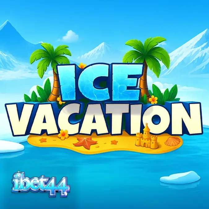 Tampilan visual slot Ice Vacation dengan tema beruang kutub di pantai